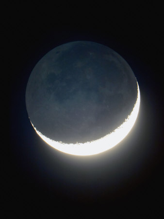waxing crescent moon. Waxing Crescent Moon About 3