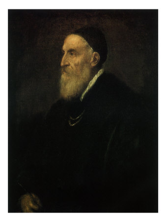 Titian Self-Portrait, 1572 Giclee Print. zoom. view in room