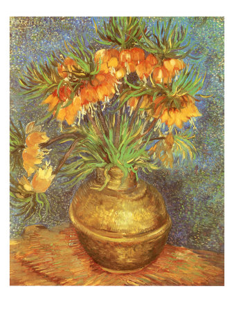 flowers in vase van gogh. Copper Vase with Flowers,