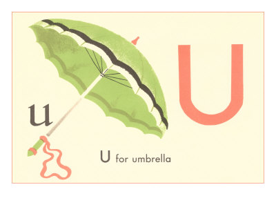 U is for Umbrella Stretched Canvas Print U is for Umbrella Stretched Canvas Print