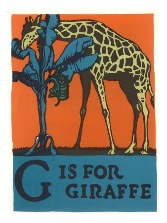G is for Giraffe Stretched Canvas Print G is for Giraffe Stretched Canvas Print