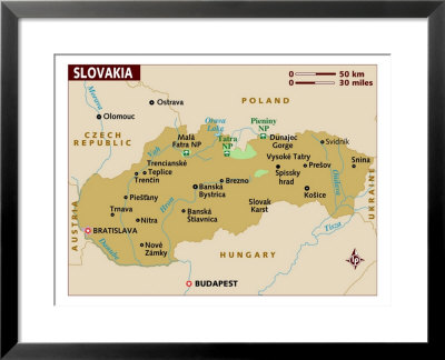 map of slovakia in europe. map of slovakia in europe.