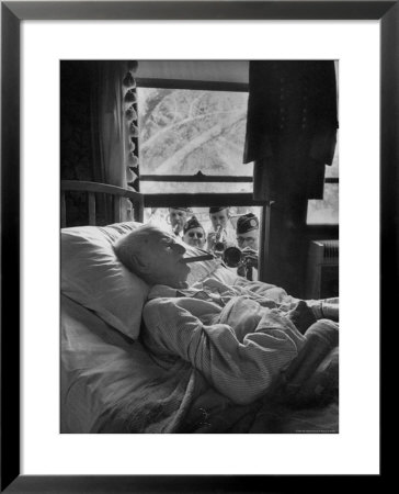 Legion Oldest Civil War Veteran Walter Williams in Bed with Cigar Framed