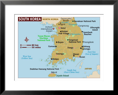 maps of south korea. Map of South Korea,