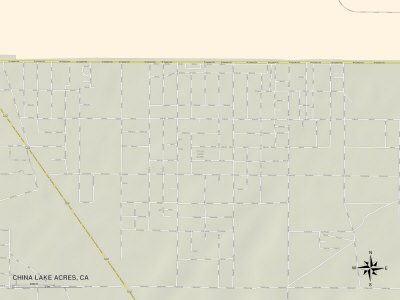 Political Map of China Lake Acres, CA Photographic Print. zoom. view in room