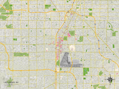 las vegas nevada on map. Political Map of Las Vegas, NV