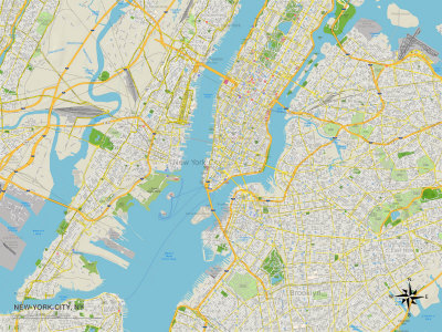 new york city map printable. Political Map of New York City