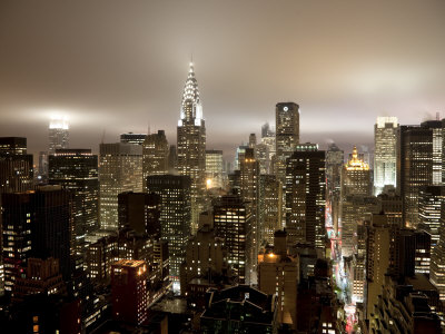 Chrysler Building and Midtown Manhattan Skyline, New York City, USA Stretched Canvas Print