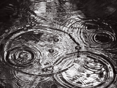 Raindrops Falling Formering Circular Shapes Other Raindrops Falling Formering Circular Shapes Other