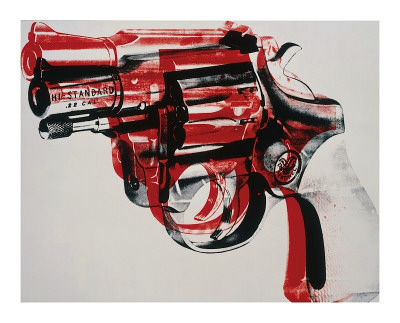 Gun, c.1981-82 (black and red on white) Premium Giclee. zoom. view in room
