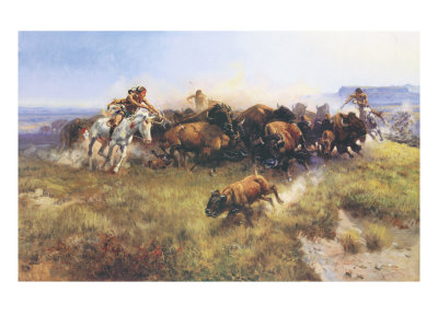 charles-marion-russell-the-buffalo-hunt-