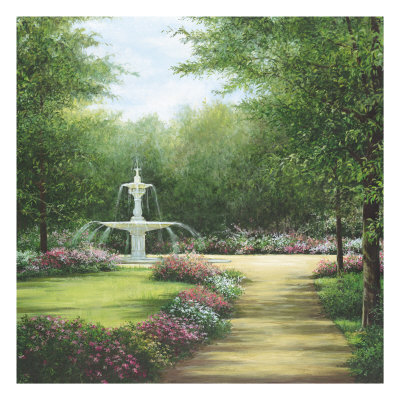 Park Fountain Giclee Print Park Fountain Giclee Print
