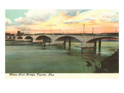 Milan Arch Bridge, Topeka, Kansas Giclee Print Milan Arch Bridge, Topeka, Kansas Giclee Print