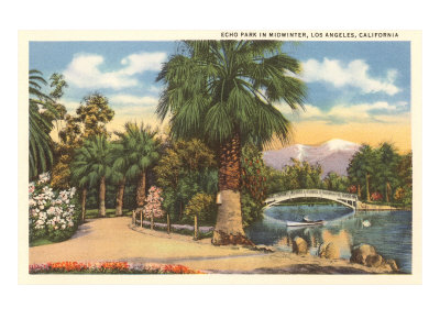 Echo Park, Los Angeles, California Giclee Print Echo Park, Los Angeles, California Giclee Print
