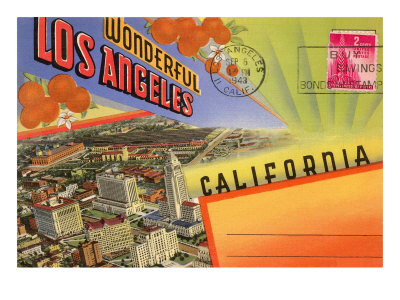 Wonderful Los Angeles, California Giclee Print Wonderful Los Angeles, California Giclee Print