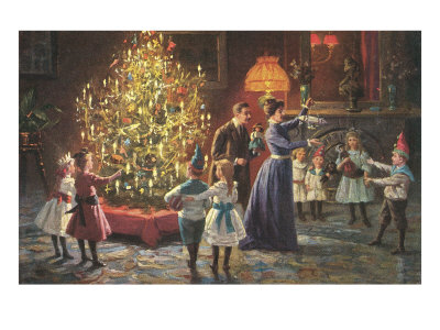 Victorian Home Scene Giclee Print Victorian Home Scene Giclee Print
