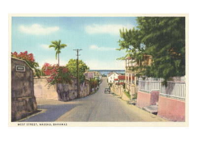 West Street, Nassau, Bahamas Giclee Print West Street, Nassau, Bahamas Giclee Print