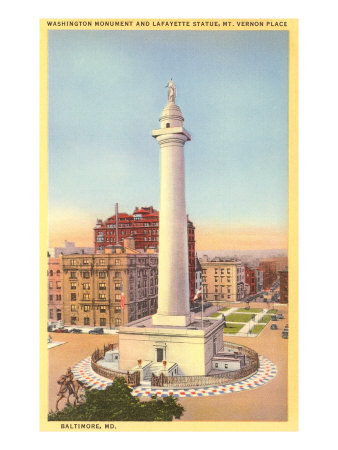 Washington Monument, Baltimore, Maryland Giclee Print Washington Monument, Baltimore, Maryland Giclee Print