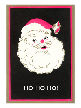 Ho Ho Ho, Santa Claus Face Giclee Print Ho Ho Ho, Santa Claus Face Giclee Print