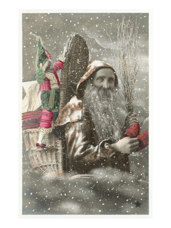 Santa Claus in Brown Hood Giclee Print Santa Claus in Brown Hood Giclee Print