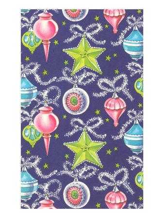 Ornament Motif, Christmas Wrapping Giclee Print Ornament Motif, Christmas Wrapping Giclee Print