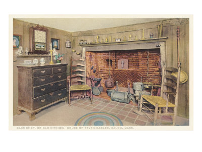  Kitchens  Houses on Old Kitchen  House Of The Seven Gables  Salem  Massachusetts Giclee
