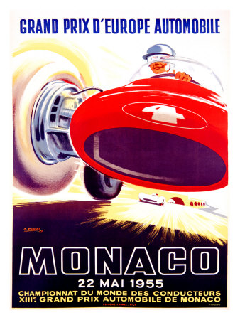 Monaco Grand Prix, 1955 Giclee Print Monaco Grand Prix, 1955 Giclee Print