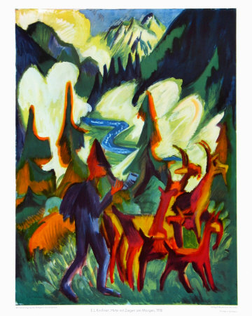 Herder and Goats in the Morning