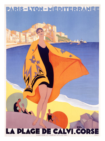 La Plage de Calvi Giclee Print La Plage de Calvi Giclee Print