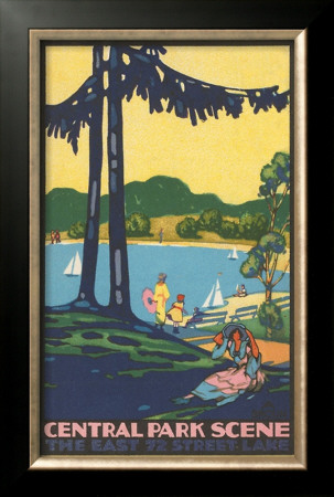 black and white art deco prints. Art Deco Poster, Central Park