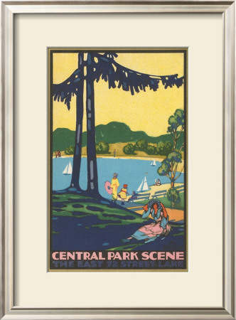 black and white art deco prints. Art Deco Poster, Central Park