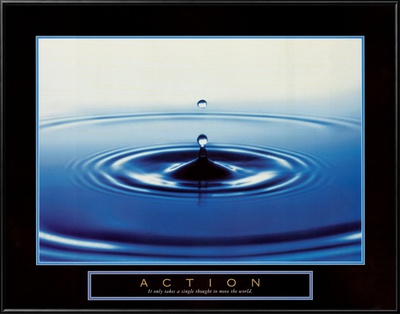Action: Drop of Water Lamina Framed Art Print Action: Drop of Water Lamina Framed Art Print