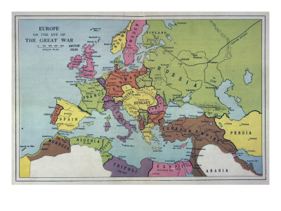 world war 1 map europe 1914. europe before world war one