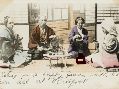 Japanese marriage illustration