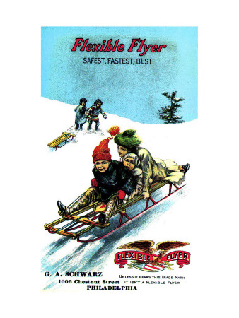 Flexible Flyer Sled Giclee Print Flexible Flyer Sled Giclee Print
