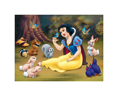 Snow White's Forest Friends Giclee Print Snow White's Forest Friends Giclee Print