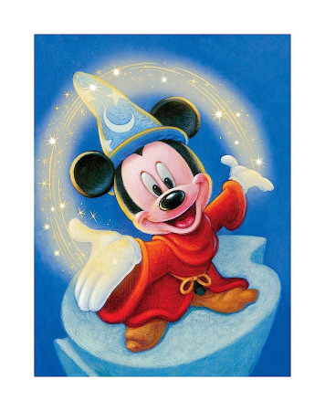 Sorcerer Mickey: Fantasia Magic Giclee Print Sorcerer Mickey: Fantasia Magic Giclee Print