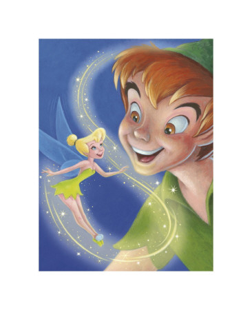 Tinker Bell and Peter Pan: A Touch of Magic Giclee Print Tinker Bell and Peter Pan: A Touch of Magic Giclee Print