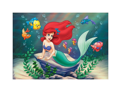 Ariel's Ocean Floor Fun Giclee Print Ariel's Ocean Floor Fun Giclee Print