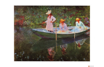The Boat at Giverny Giclee Print The Boat at Giverny Giclee Print