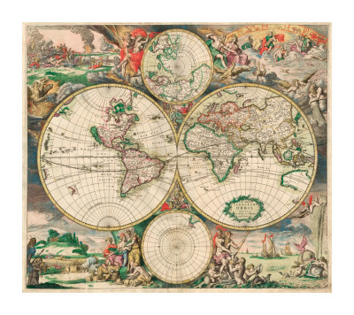 World Map, c.1689 Giclee Print World Map, c.1689 Giclee Print