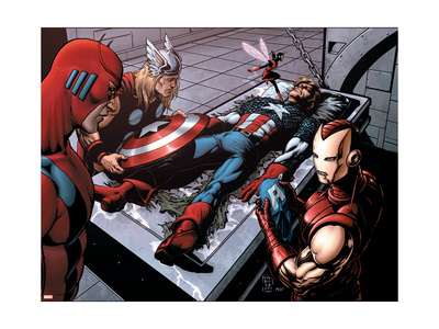 Captain America Iron  on Finale  1 Group  Captain America  Giant Man  Iron Man  Thor And Wasp