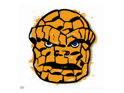 Marvel Comics Retro: Thing Stretched Canvas Print