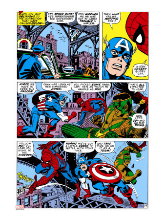 Captain America And The Falcon Group: Captain America, Falcon and Spider-Man Stretched Canvas Print