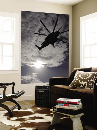 Low Angle View of a Ch-53E Super Stallion Helicopter in Flight Wall Mural Low Angle View of a Ch-53E Super Stallion Helicopter in Flight Wall Mural