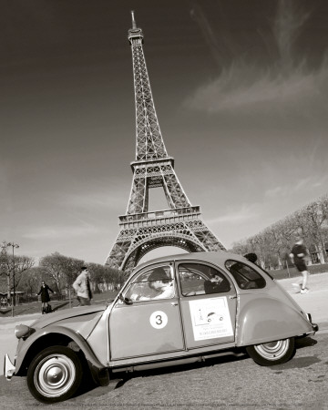 2CV with Eiffel Tower Print 2CV with Eiffel Tower Print