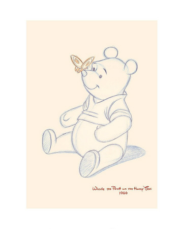 Pooh Bear Makes a Friend Print Pooh Bear Makes a Friend Print