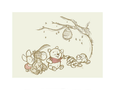 Pooh and Friends Print Pooh and Friends Print