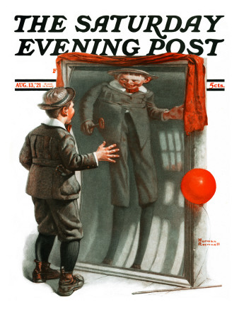 ampquotBoyinMirrorampquotorampquotDistortionampquotSaturdayEveningPostCoverAugust131921