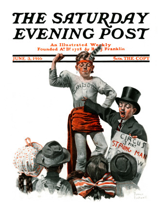ampquotCircusStrongmanampquotSaturdayEveningPostCoverJune31916